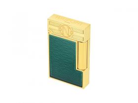 S.T. Dupont Feuerzeug Linie 2 Pacific gold Lack grün